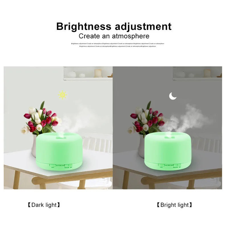 Ultrasonic Cool Mist Humidifier, Aroma Essential Oil Diffuser 7 Color Night Light with Bluetooth Music Speaker, Auto Shut Off