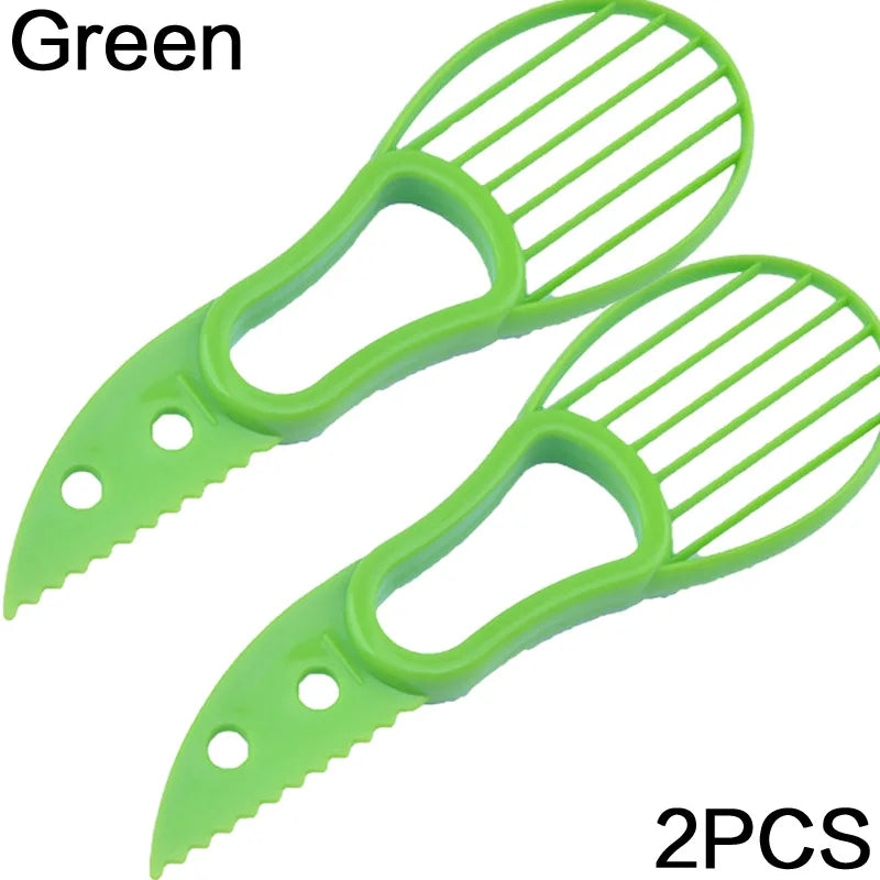 Avocado Slicer  3 In 1 Shea Corer Butter Fruit Peeler Cutter Pulp Separator Plastic Knife Kitchen Vegetable Tools