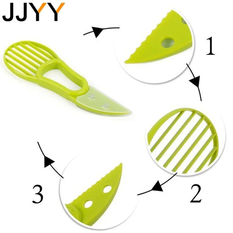 Avocado Slicer  3 In 1 Shea Corer Butter Fruit Peeler Cutter Pulp Separator Plastic Knife Kitchen Vegetable Tools