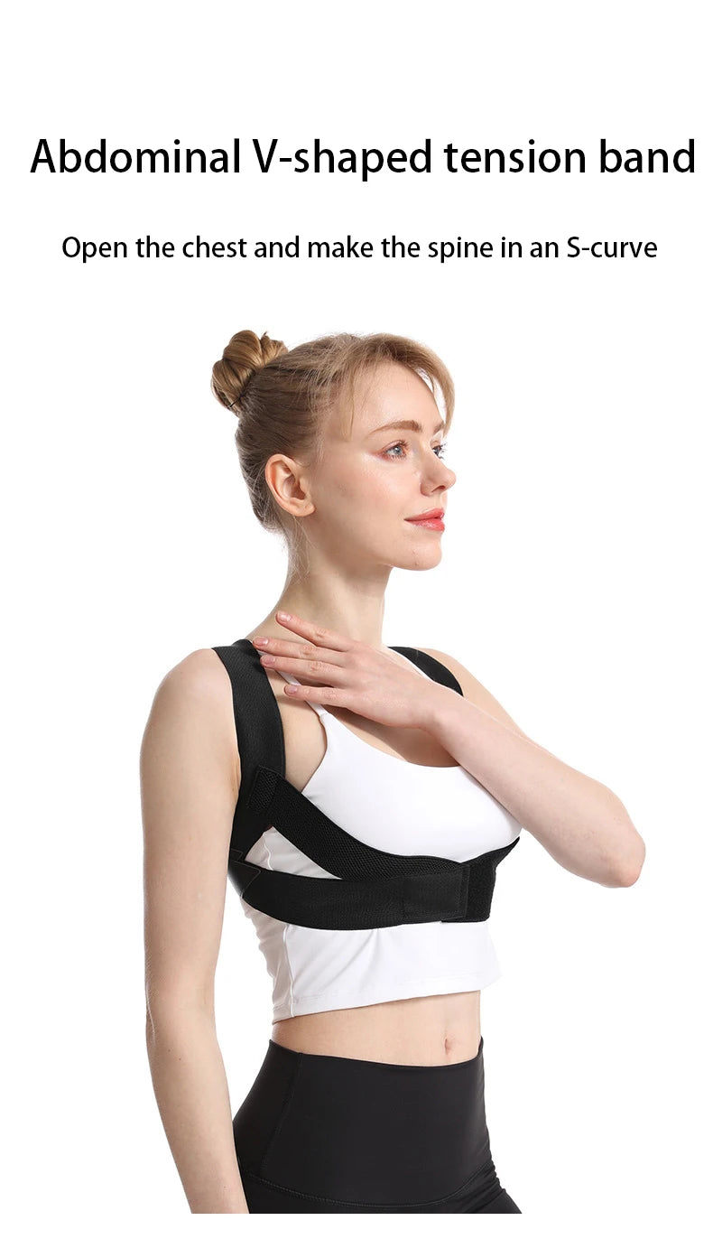 Hunchback Corrector for Adults,invisible Posture Correction With Straps, Bent Waist, Chest and Neck Forward Tilt Correction Tool