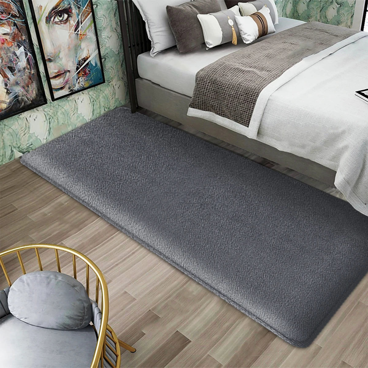 3D Non Slip Bathroom Mat Cobblestone Embossed Bath Mats Absorbent Doormat Carpet Door Floor Mats Machine Washable Quick Drying