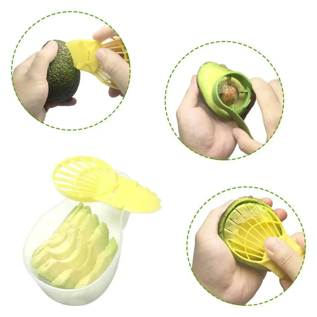 Avocado Slicer  3 In 1 Shea Corer Butter Fruit Peeler Cutter Pulp Separator Plastic Knife Kitchen Vegetable Tools