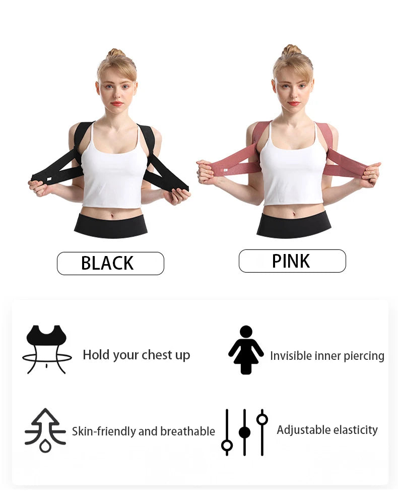 Hunchback Corrector for Adults,invisible Posture Correction With Straps, Bent Waist, Chest and Neck Forward Tilt Correction Tool