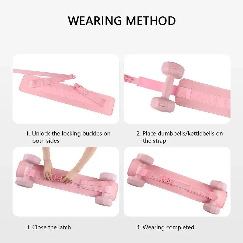 Hip Thrust Belt for Dumbbell Booty Belt for Dumbbells Won't Scratch Hip Non Slip Belt Buckle Easy to Use for Home Workouts