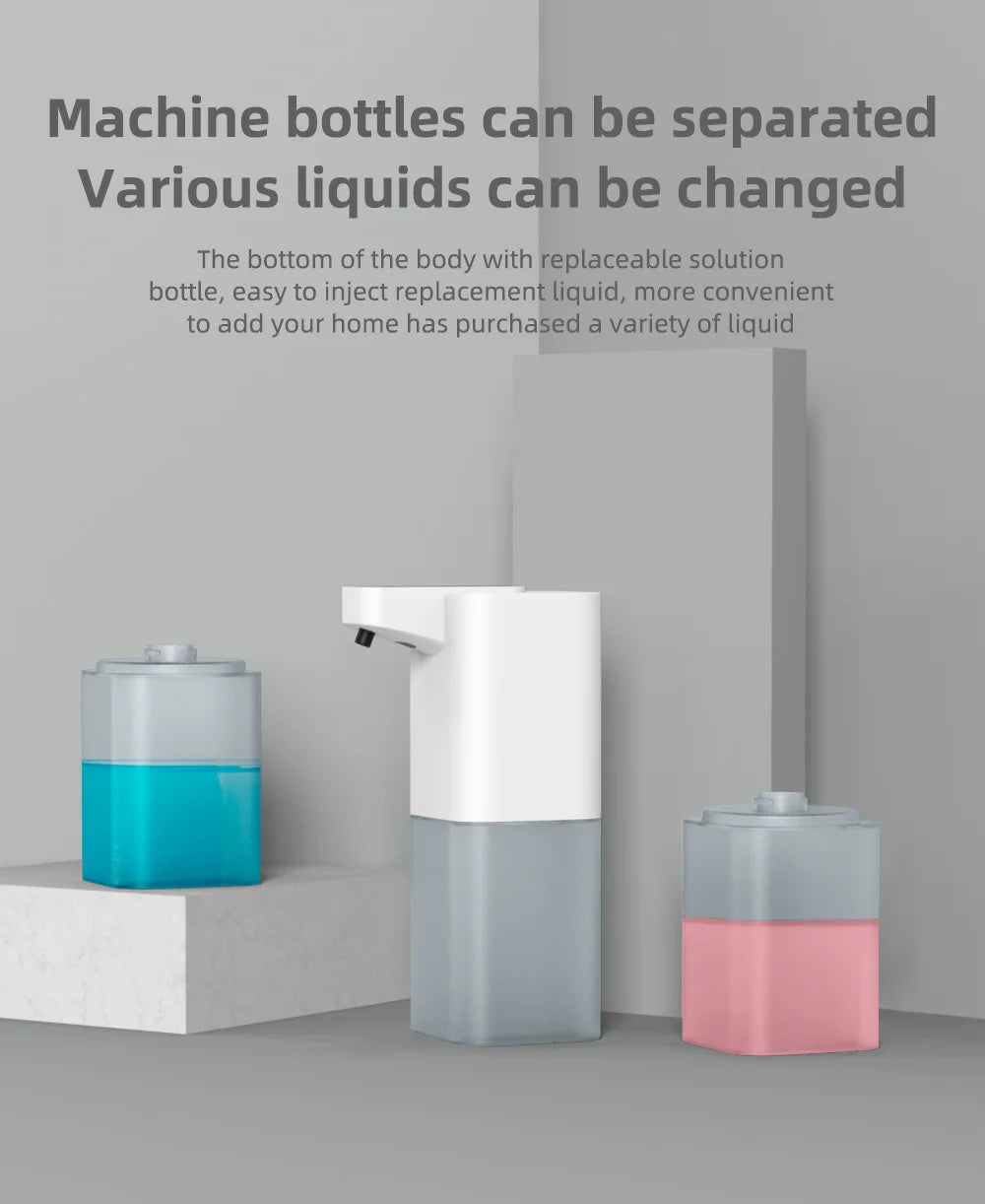 Automatic Soap Dispenser Infrared Sensing Foam Hand Sanitizer USB Rechargeable Foaming Hand Soap Dispenser For Home Bathrooms