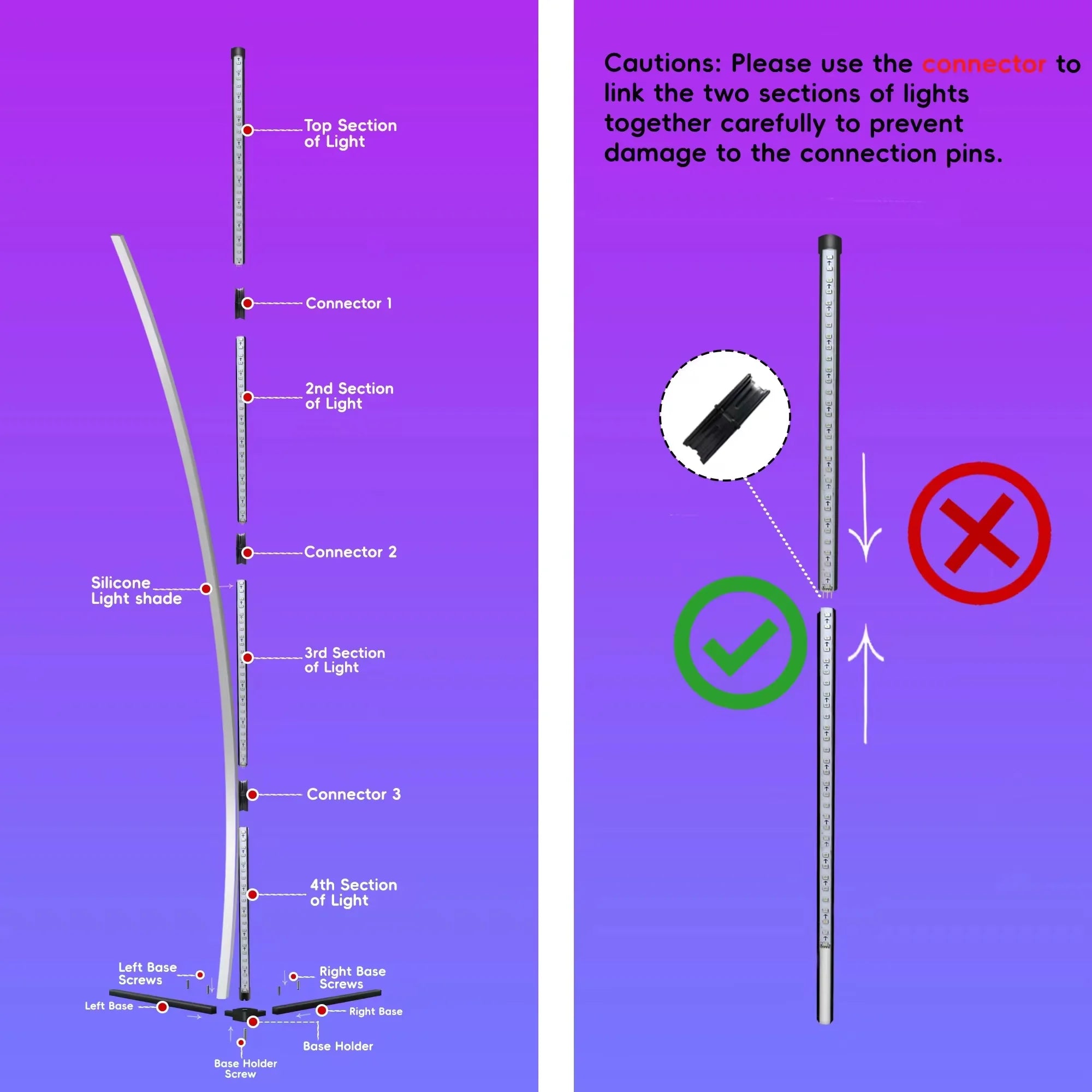 Smart RGB Dream Color Floor Lamp LED Soft eye Protection Dimmable APP Controlled Mood Lamp For Living Room Bedroom  Clubs Decor