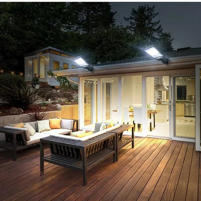 108COB Sensor Street Lamp 3 Light Modes Outdoor Waterproof Security Solar Lamps Garden Terrace Garage Door Street Lighting 72COB