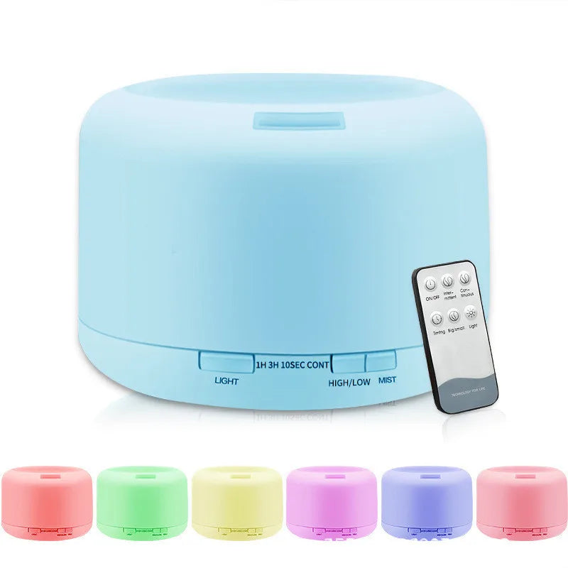 Ultrasonic Cool Mist Humidifier, Aroma Essential Oil Diffuser 7 Color Night Light with Bluetooth Music Speaker, Auto Shut Off