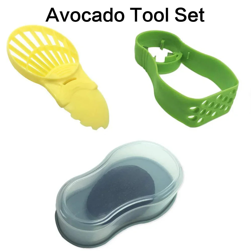 Avocado Slicer  3 In 1 Shea Corer Butter Fruit Peeler Cutter Pulp Separator Plastic Knife Kitchen Vegetable Tools