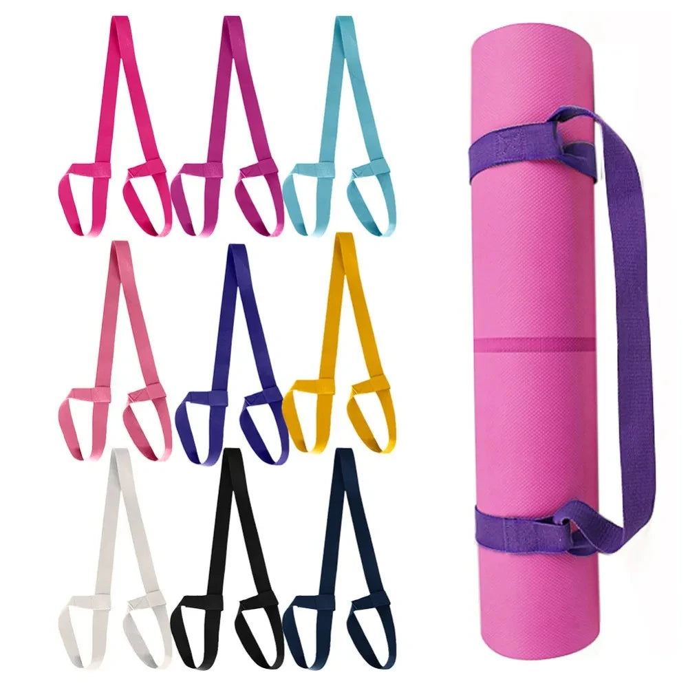 High Quality Yoga Mat Strap Belt Adjustable Sports Sling Shoulder Carry Belt Exercise Stretch Fitness Elastic Yoga Belt