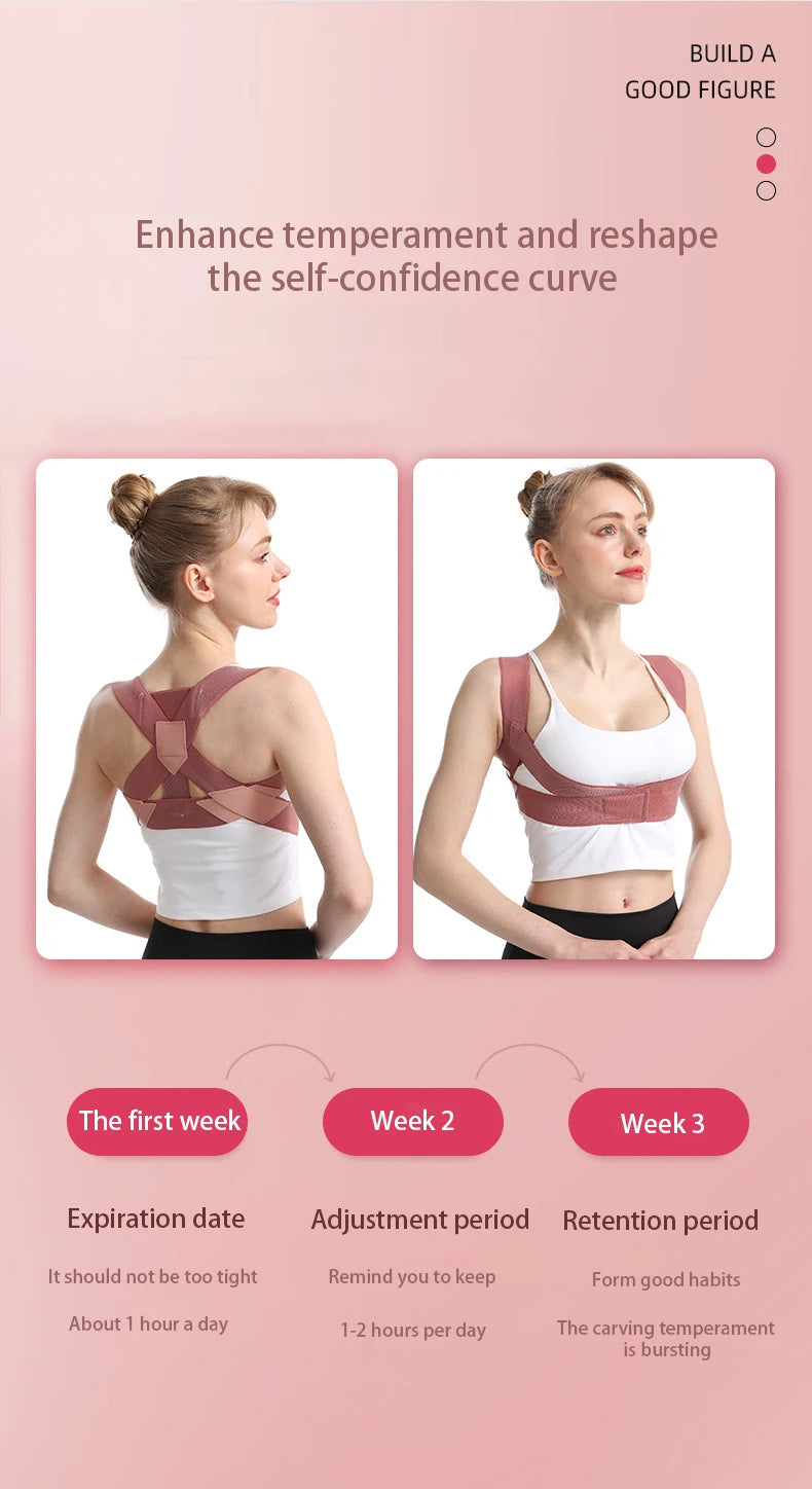 Hunchback Corrector for Adults,invisible Posture Correction With Straps, Bent Waist, Chest and Neck Forward Tilt Correction Tool