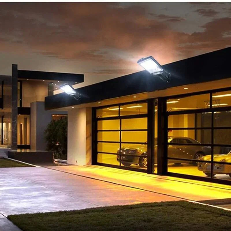 108COB Sensor Street Lamp 3 Light Modes Outdoor Waterproof Security Solar Lamps Garden Terrace Garage Door Street Lighting 72COB