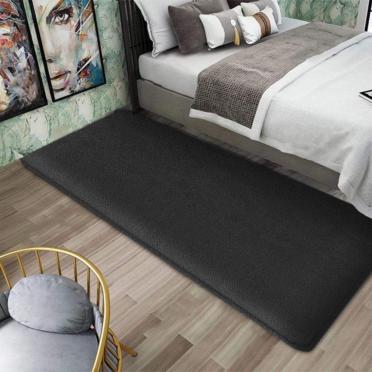3D Non Slip Bathroom Mat Cobblestone Embossed Bath Mats Absorbent Doormat Carpet Door Floor Mats Machine Washable Quick Drying