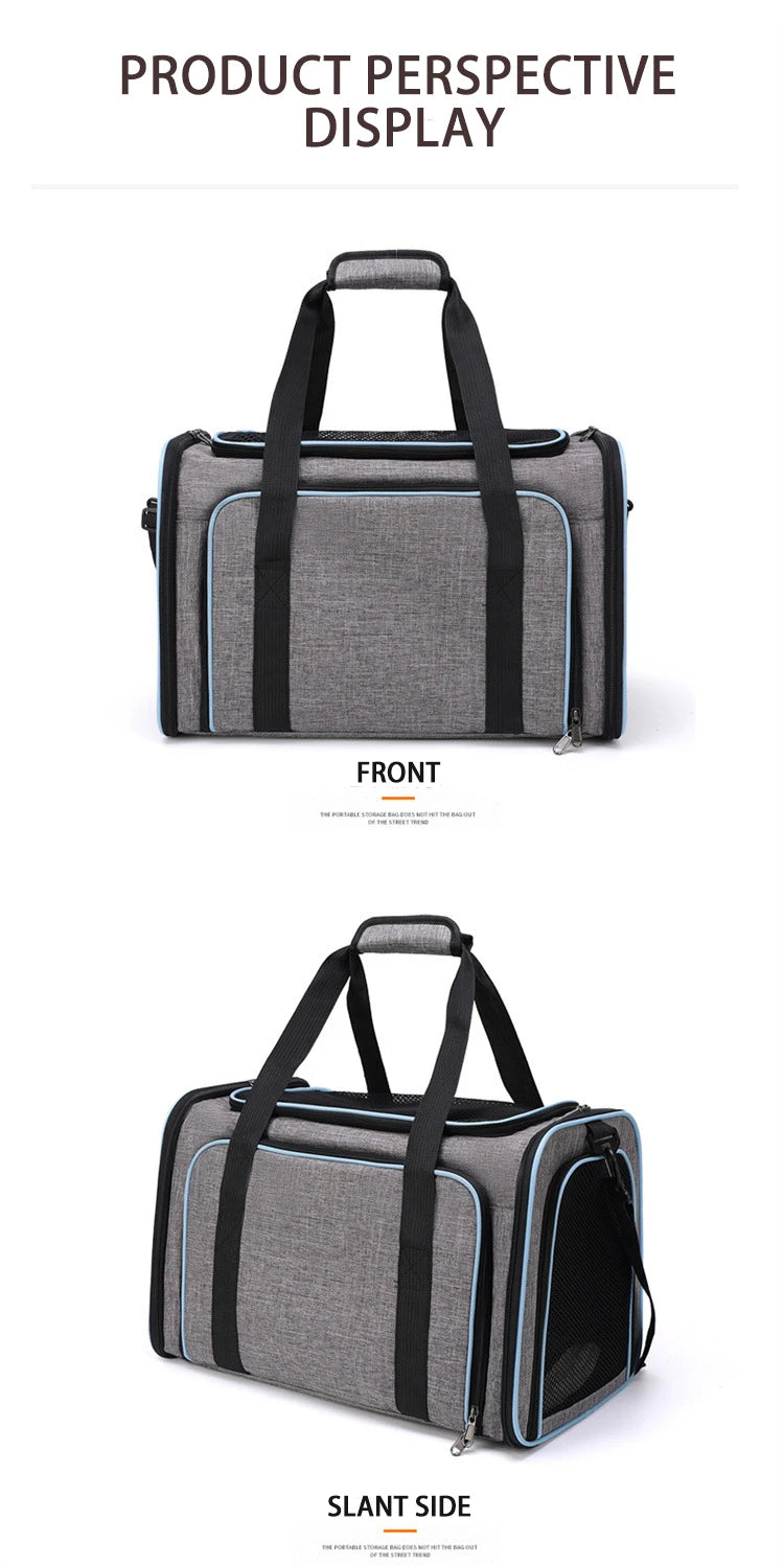 Pet Carrier Bag Foldable Small Dog Charter Carrying Cat Out Bag Expansion Pet Bag Mesh Breathable Expansion Foldable Handheld C
