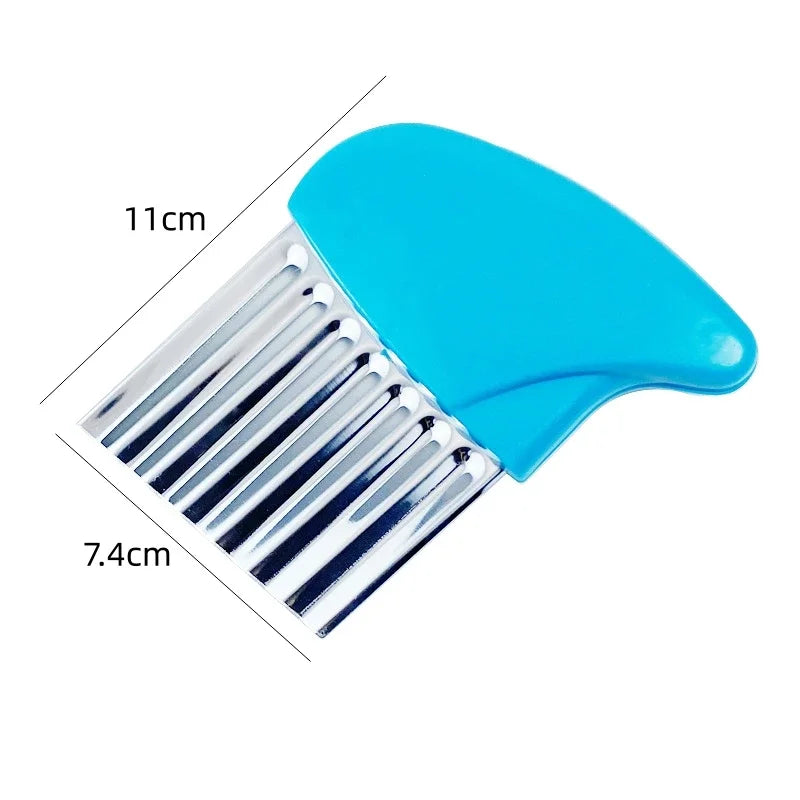 Potato Cutter Chip French Fry Maker Stainless Steel Wavy Knife French Fries Chopper kitchen Knife Chopper French Fry Maker Tools